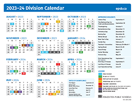 Thumbnail image of the 2023-24 school year calendar